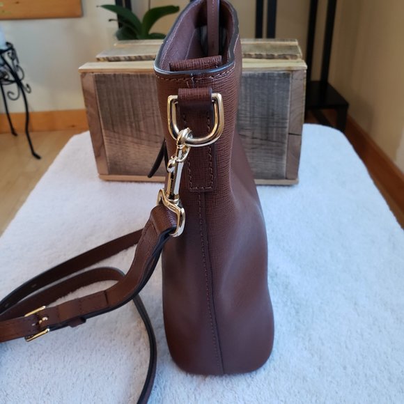 Dooney & Bourke Amber Colored Saffiano Zip Crossbody - Picture 8 of 16